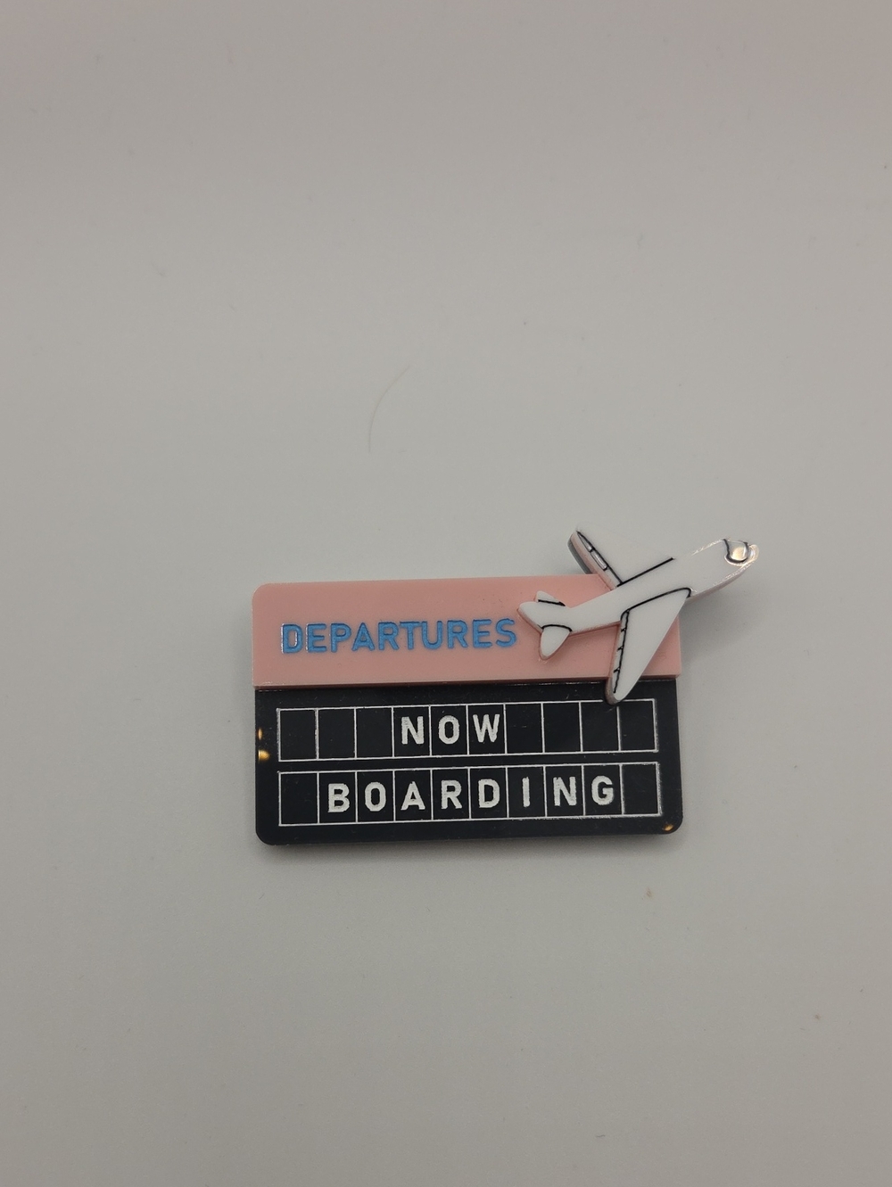 La Vidriola Departures 'Now Boarding' Brooch